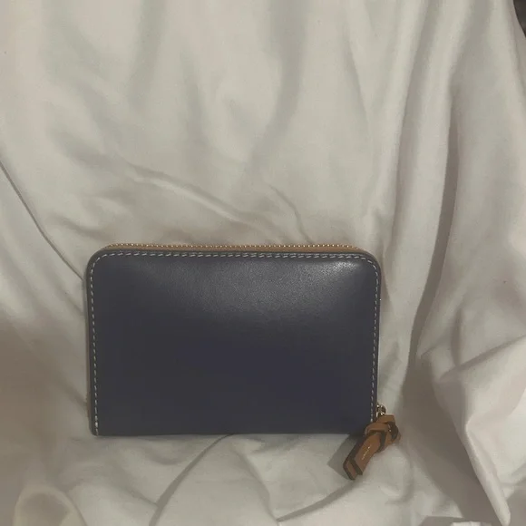 Dooney & Bourke Blue Leather Wallet with Gold Accents - Picture 11 of 14